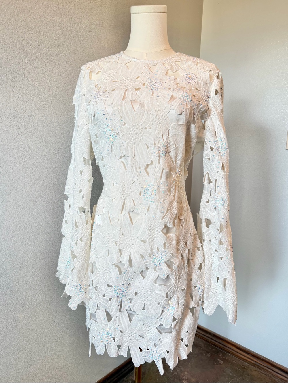 Rococo Sand X Revolve: Celia Dress in Pearl White, Size M